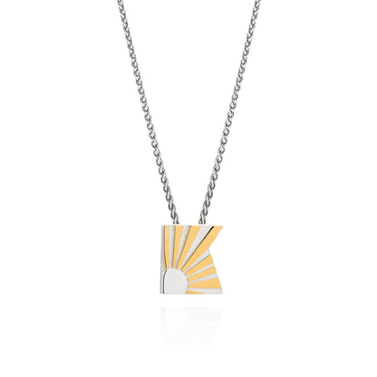 Art Deco Ray Initial Necklace by Yasmin Everley