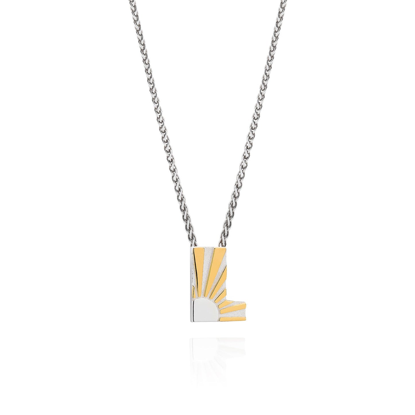 Art Deco Ray Initial Necklace by Yasmin Everley