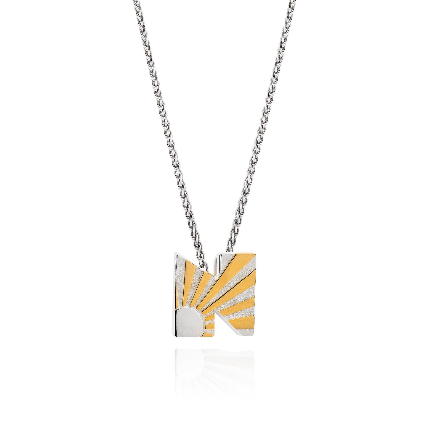 Art Deco Ray Initial Necklace by Yasmin Everley