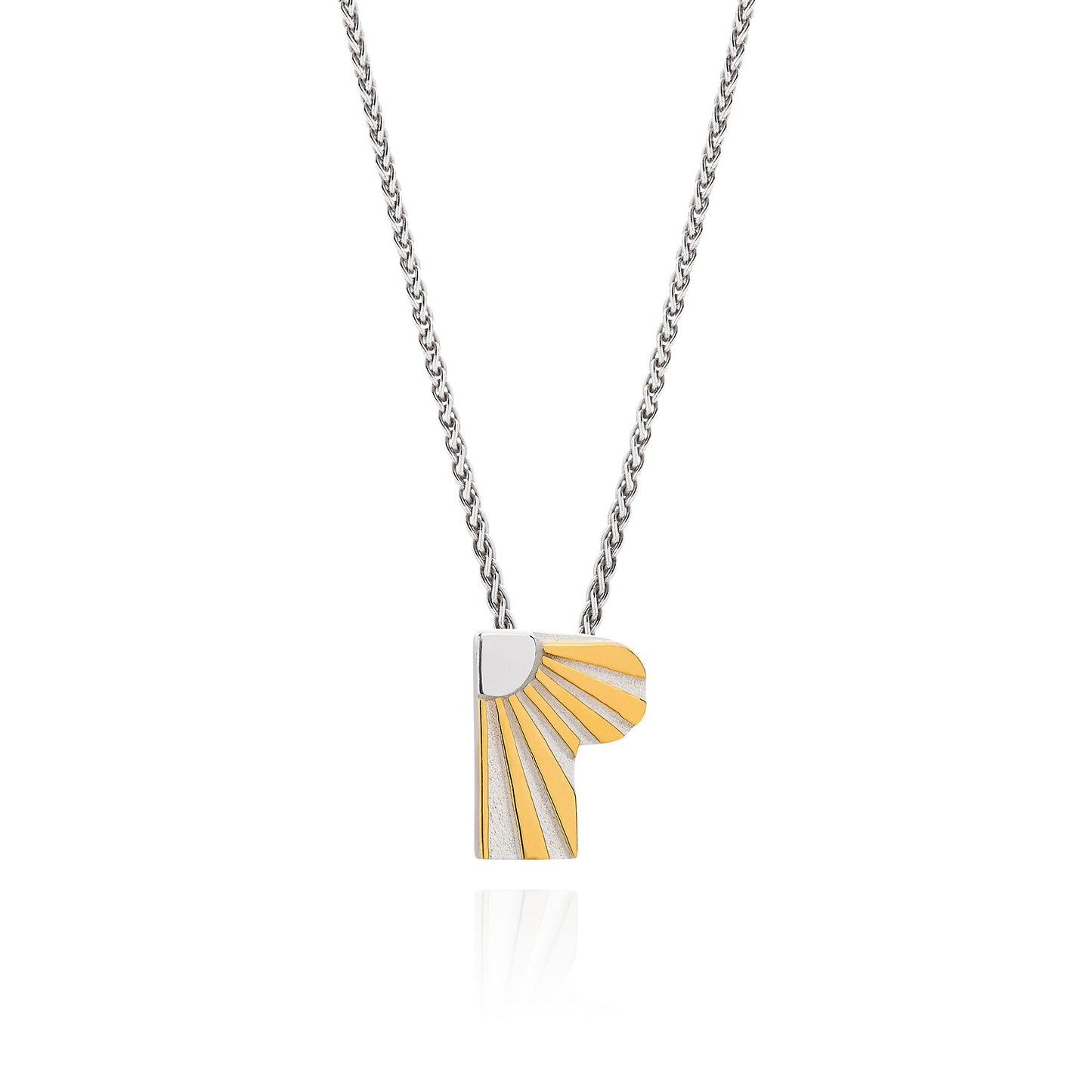 Art Deco Ray Initial Necklace by Yasmin Everley