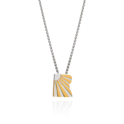 Art Deco Ray Initial Necklace by Yasmin Everley