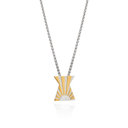 Art Deco Ray Initial Necklace by Yasmin Everley