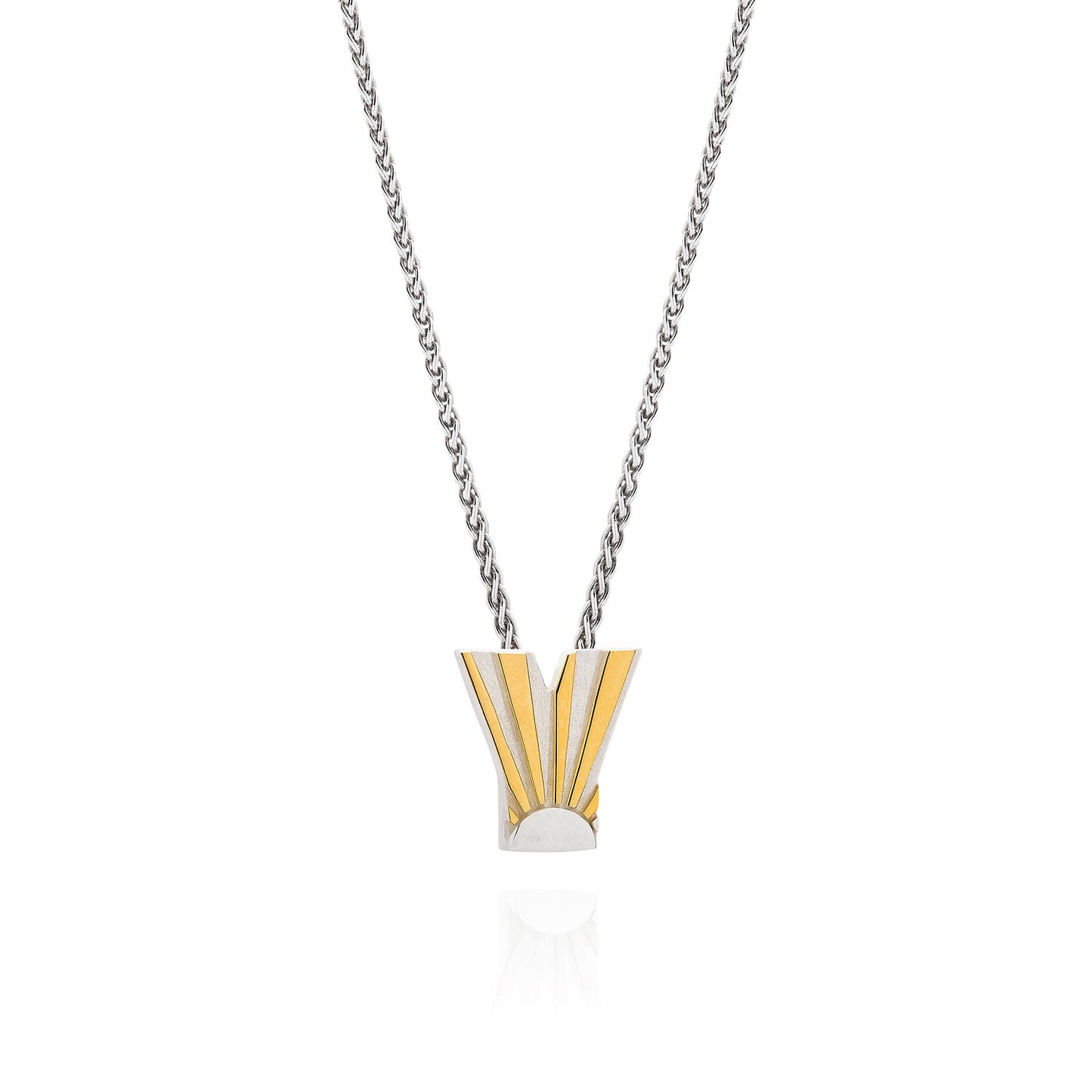 Art Deco Ray Initial Necklace by Yasmin Everley