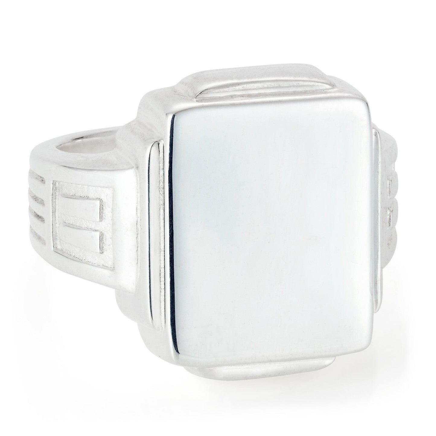 art deco letter Signet Ring