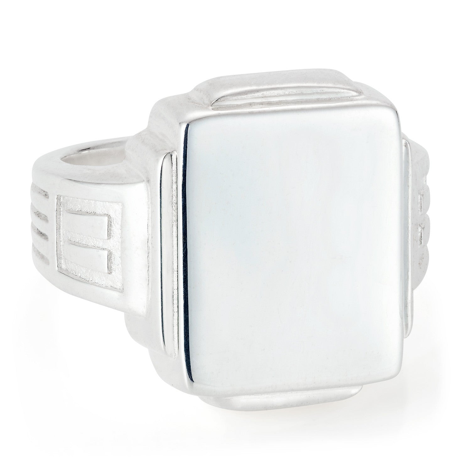 art deco letter Signet Ring