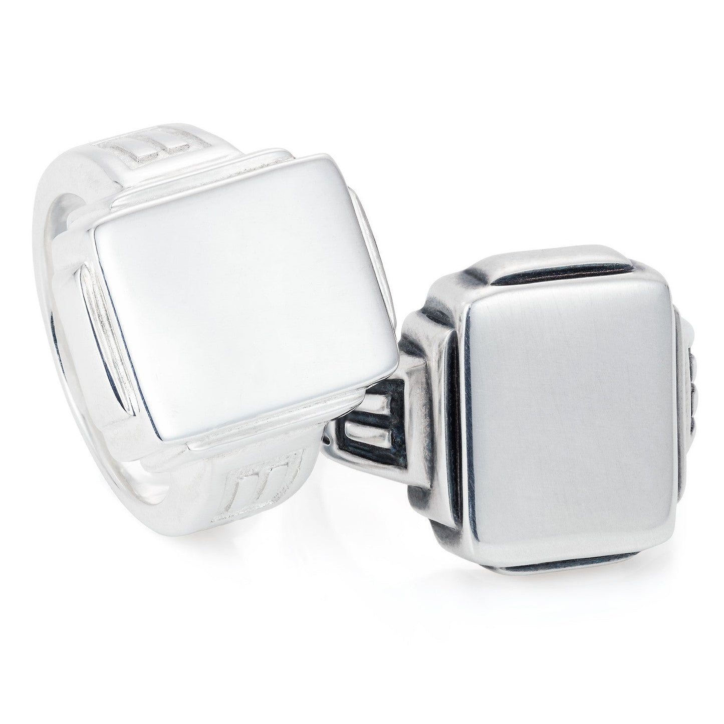 art deco letter Signet Ring
