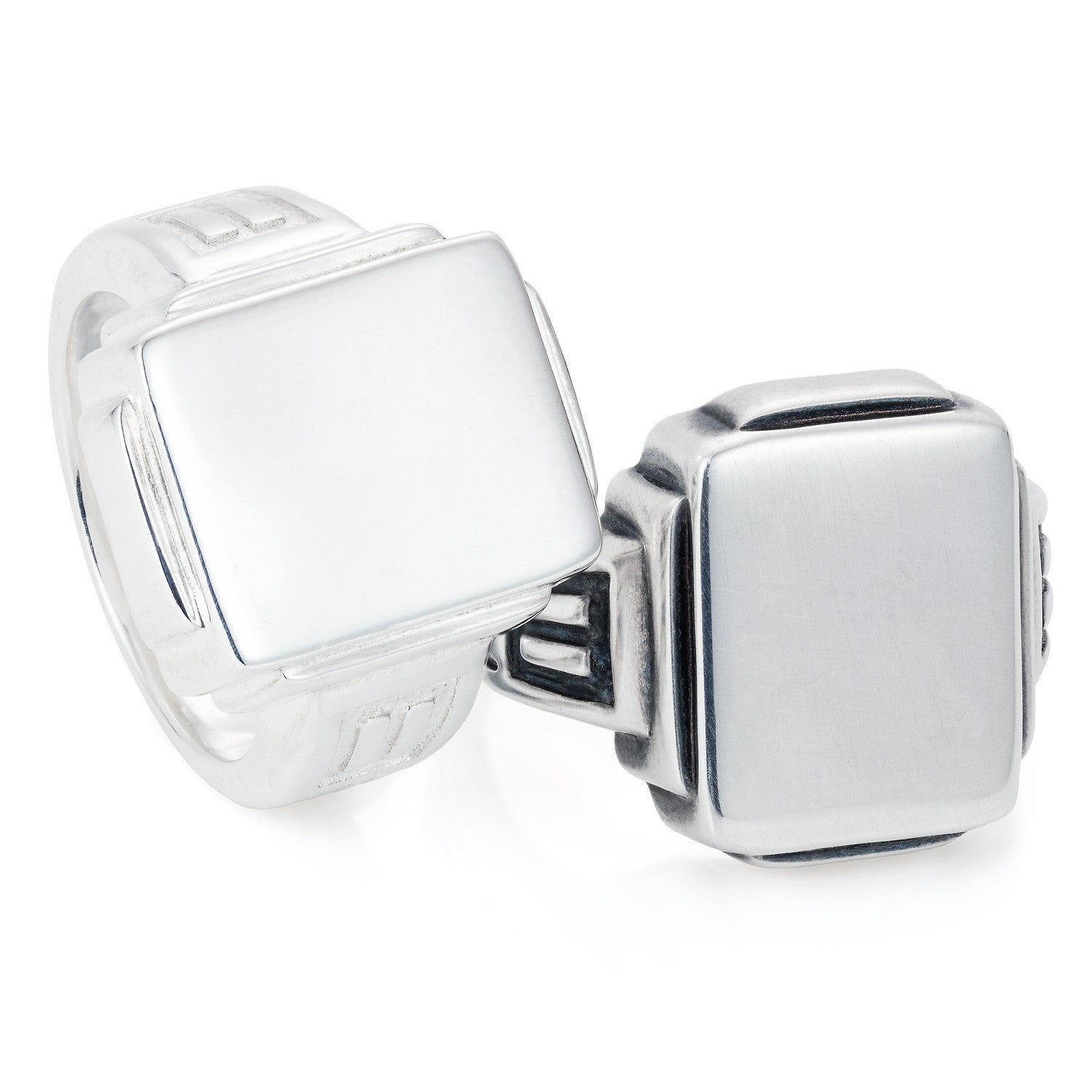 art deco letter Signet Ring