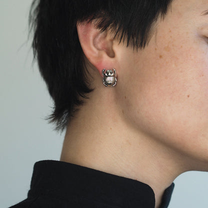 Little Scarab Stud Earrings by Yasmin Everley