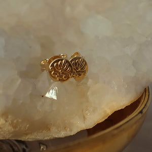 Solid Gold Baroque Tiny Ear Studs by Joy Everley