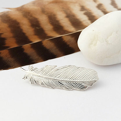 Silver Buzzard Feather Brooch by Joy Everley