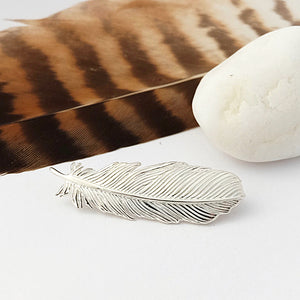 Silver Buzzard Feather Brooch by Joy Everley