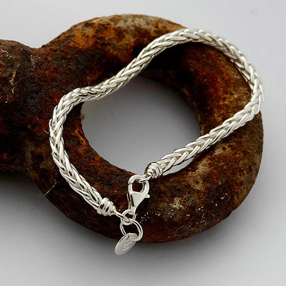 Silver Foxtail Woven Bracelet by Joy Everley