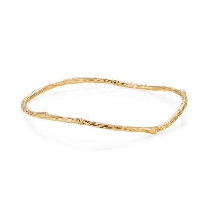 9ct Gold Twig Bangle by Yasmin Everley