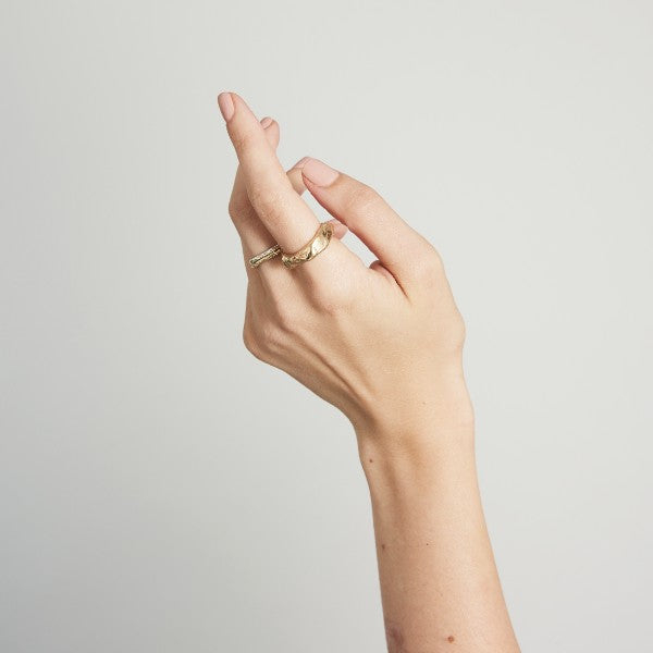 Solid Gold Rough Ring by Joy Everley