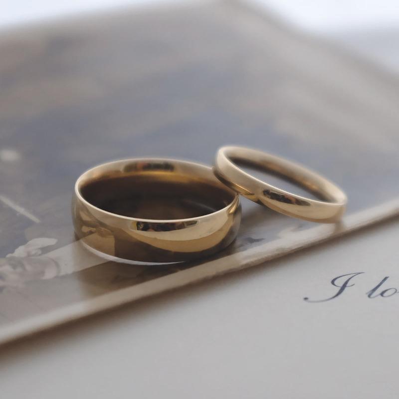 Fairtrade Yellow Gold Wedding Band Set