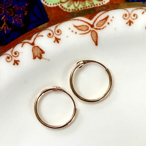 Gold Tiny Hoops by Joy Everley