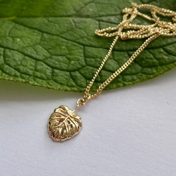 Solid Gold Cheese Plant Leaf by Joy Everley