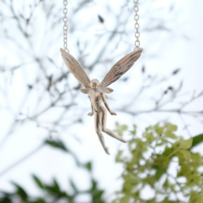 Silver fairy necklace - The Laughter Fairy