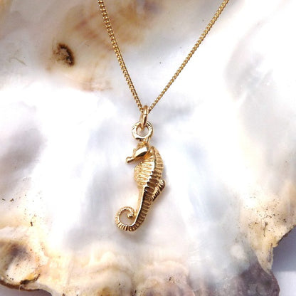 Gold Seahorse Necklace - Joy Everley Fine Jewellers, London