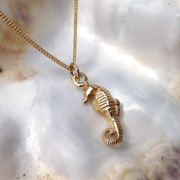 Gold Seahorse Necklace - Joy Everley Fine Jewellers, London
