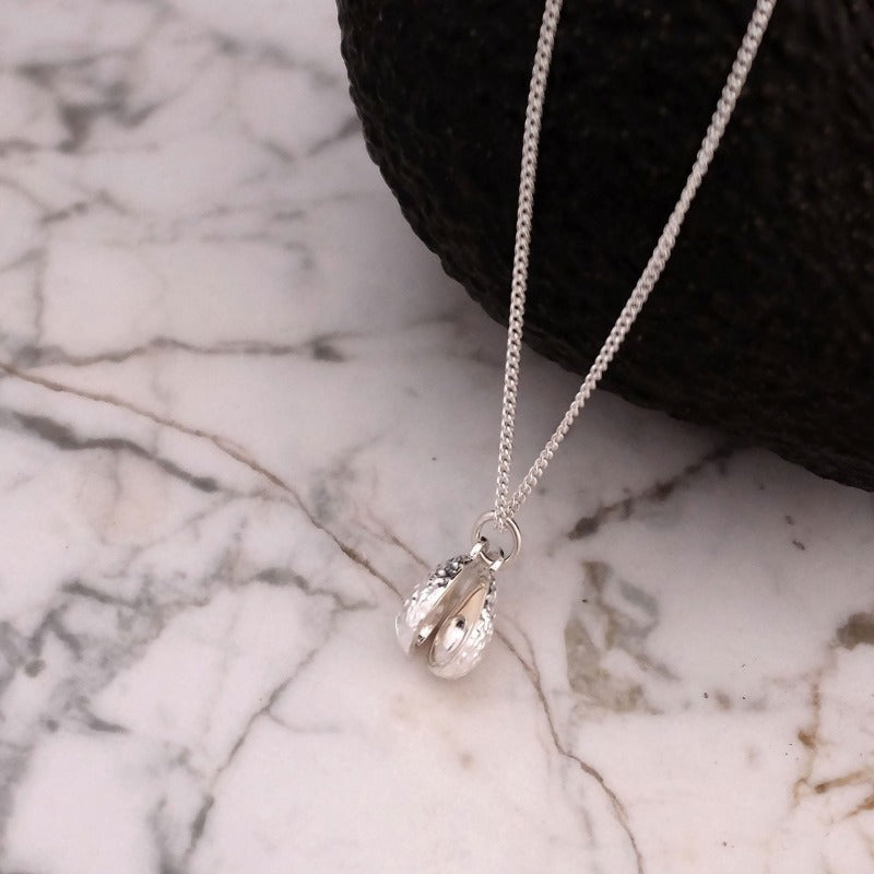 Avocado Necklace, Silver - Joy Everley Fine Jewellers, London