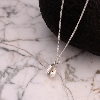 Avocado Necklace, Silver - Joy Everley Fine Jewellers, London