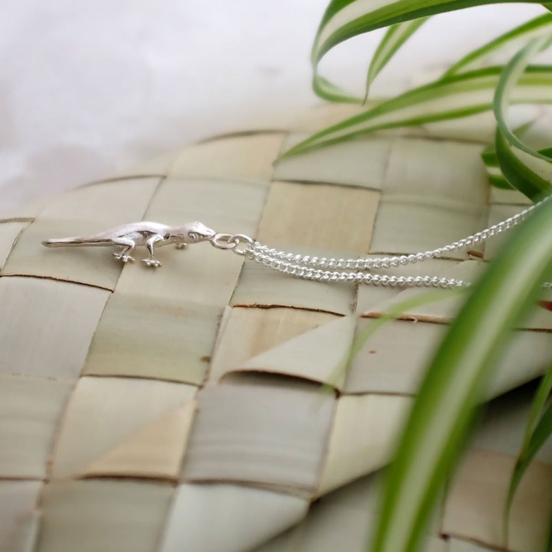 Silver Gecko Necklace - Joy Everley Fine Jewellers, London