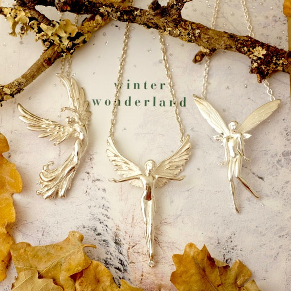 Silver Laughter Fairy Necklace by Joy Everley