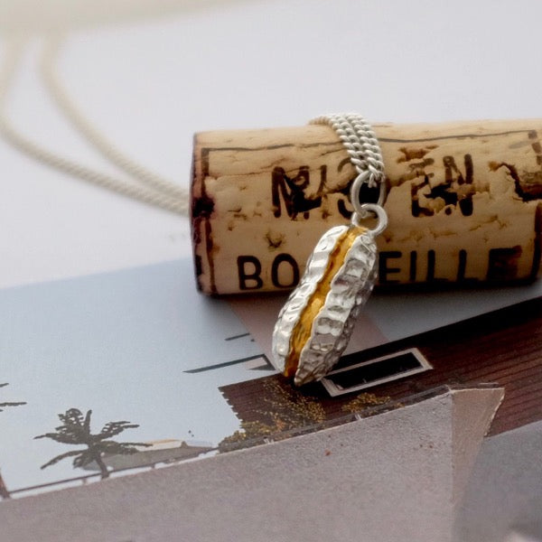 Silver Peanut Necklace by Joy Everley