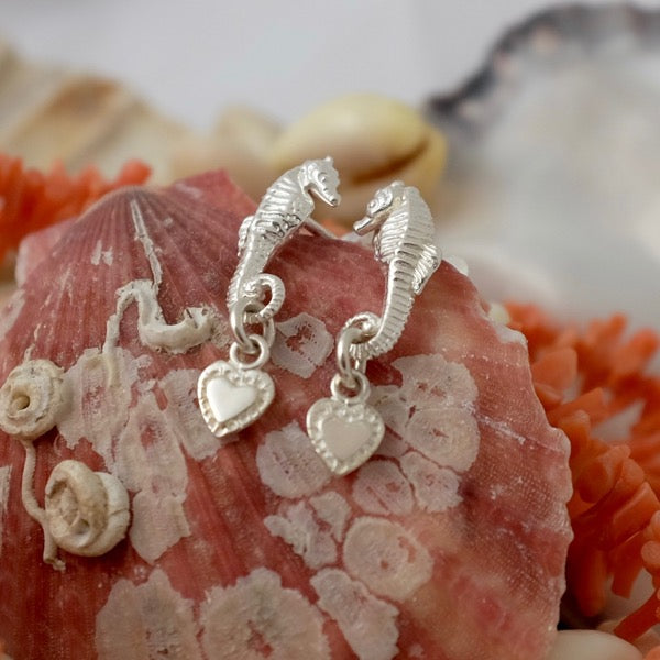 Silver Seahorse & Heart by Joy Everley