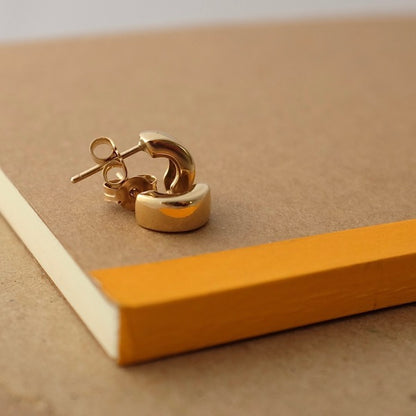 Solid Gold Little Chunky Hoops by Joy Everley